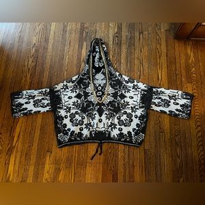 Free People EUC Boho Chic Hooded Sweater